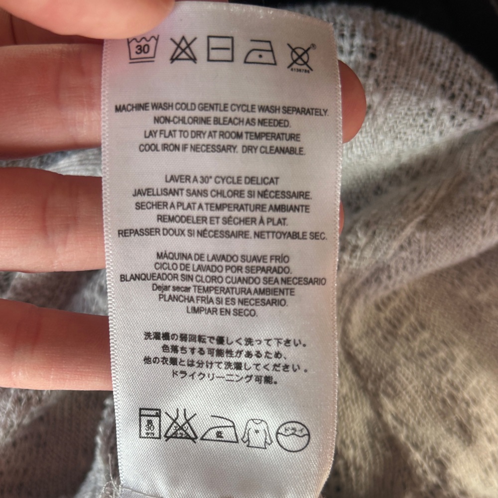 Y2K VOLCOM Hooded Sheer Open Knit V-Neck Long Sleeve Top Indie Grunge Skater M/L - Picture 15 of 16